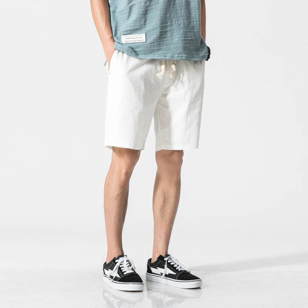 Men's Cotton Linen Casual Shorts - Image 5