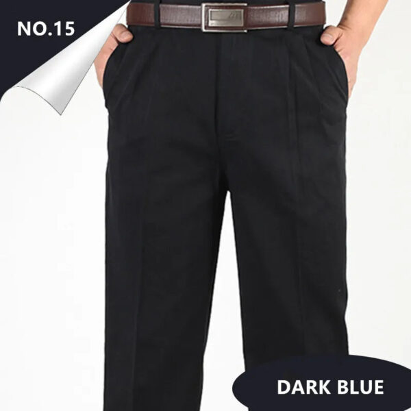 Men's Thin Summer Cotton Straight Trousers - Image 4