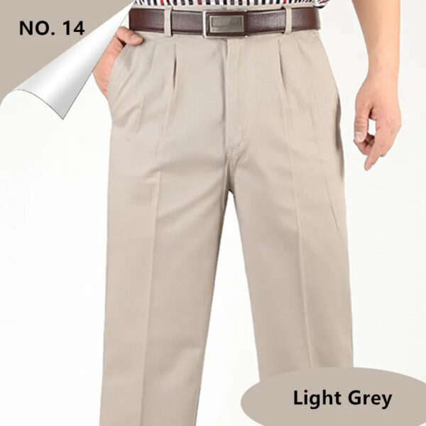 Men's Thin Summer Cotton Straight Trousers - Image 3