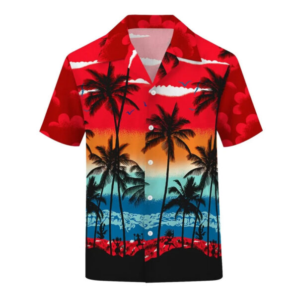 Hawaiian Men's Shirt Summer Fashion Short Sleeve Top 3d Coconut Tree Polo Collar Fashion Oversized Beach Shirt For Men Camiseta - Image 5