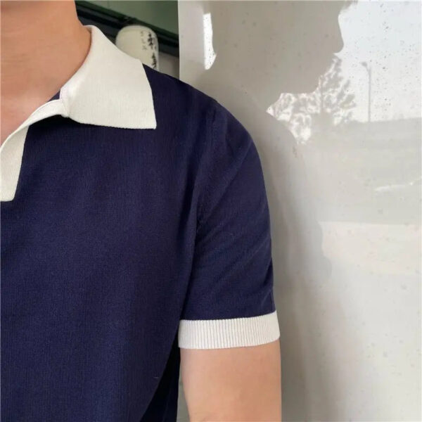 Summer Lapel Breathable Men's Short Sleeve Polo Shirt - Image 4