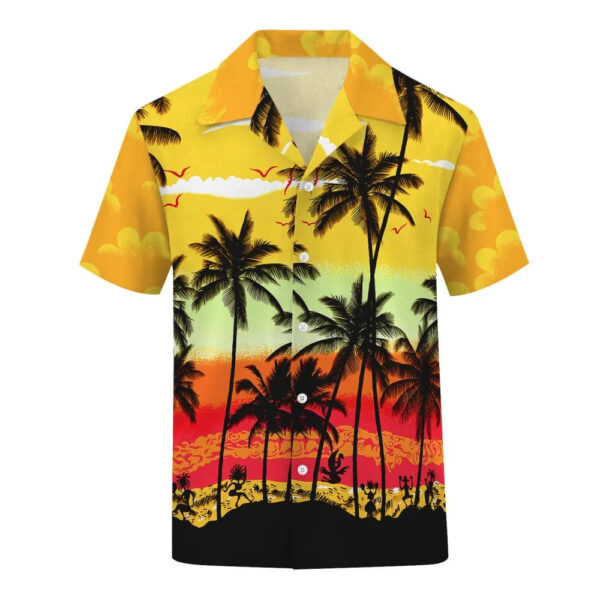 Hawaiian Men's Shirt Summer Fashion Short Sleeve Top 3d Coconut Tree Polo Collar Fashion Oversized Beach Shirt For Men Camiseta