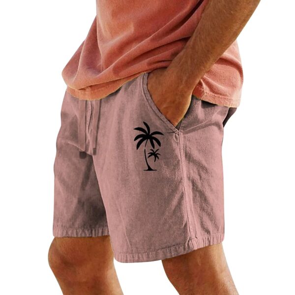 Men's Sports Cotton Linen Casual Loose Shorts