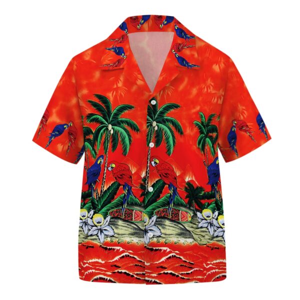 Hawaiian Men's Shirt Summer Fashion Short Sleeve Top 3d Coconut Tree Polo Collar Fashion Oversized Beach Shirt For Men Camiseta - Image 3