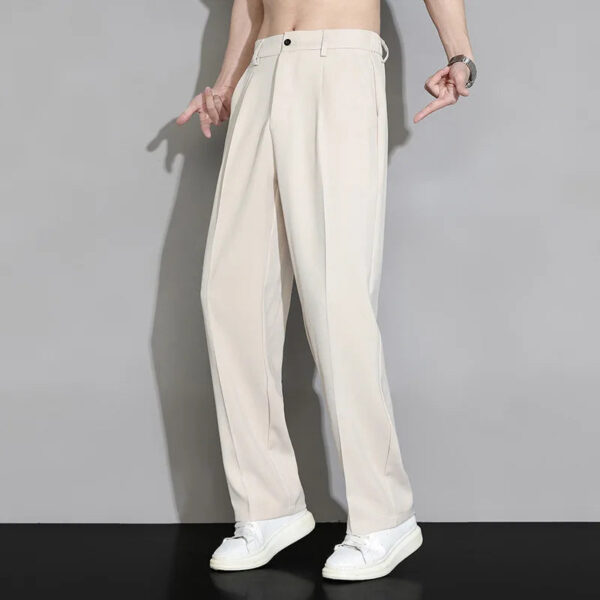 Summer New Solid Color Fashion Straight Pants Man - Image 2