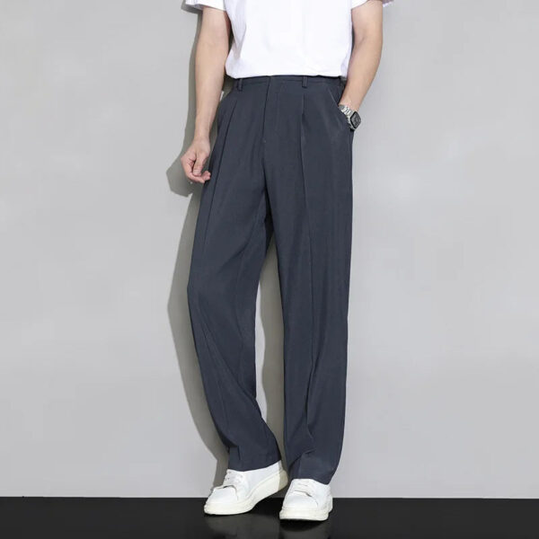 Summer New Solid Color Fashion Straight Pants Man - Image 3