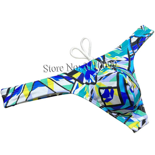 Men's Ice Silk Lining Swim Bikin Surfing Trunksi Swimwear Underwear Beachwear Thong - Image 4