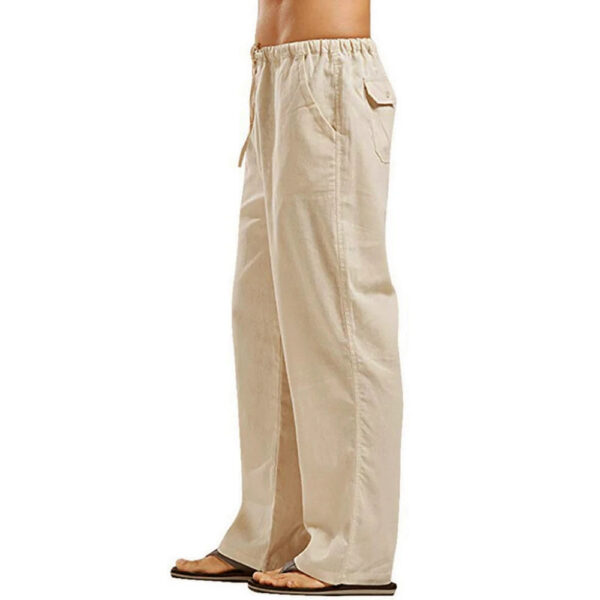 Men's Cotton Linen Pants Large Size Trousers - Image 6