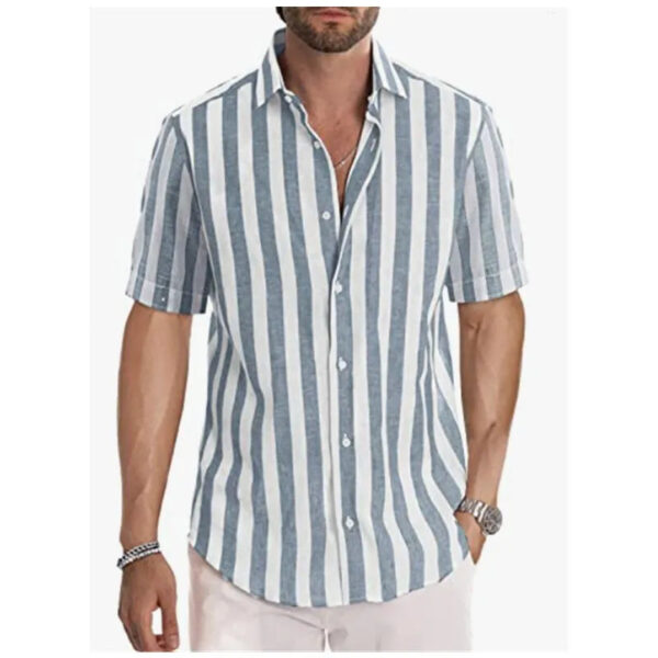 Summer Men's Stylish Striped Beach Shirt