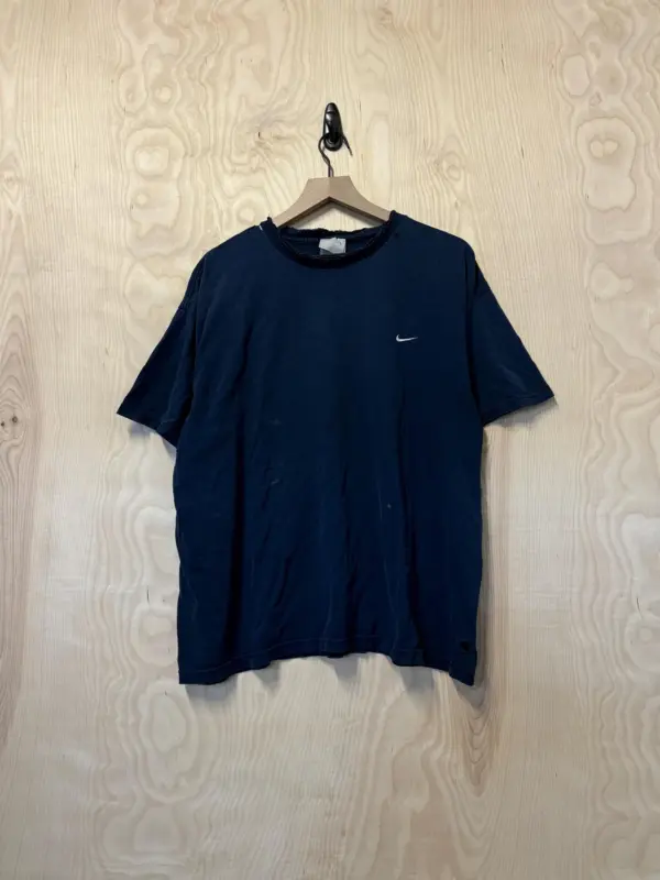 Vintage Y2K Nike Distressed Navy Blue Cotton T Shirt size XL - Image 2